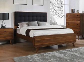 Brand New Dark Walnut Platform Bed