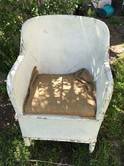 Antique Child woven rattan chair