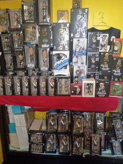 Pirates and penguins bobbleheads and figures