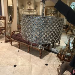Silver Crystal Chandelier