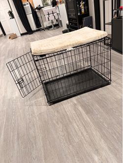 30 inch dog crate with bed