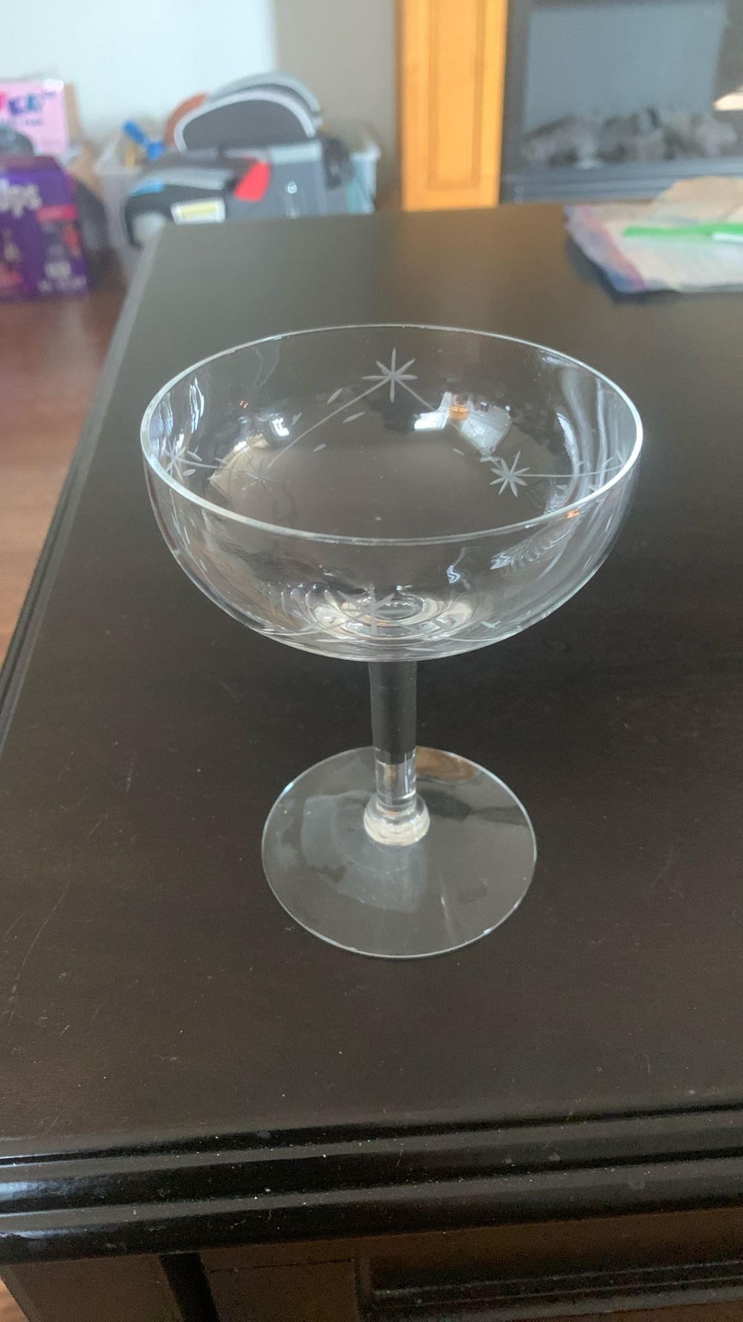 Vintage Atomic Starburst Champagne Glasses