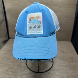 Distressed Patagonia Baseball Dad CAP Hat Blue 