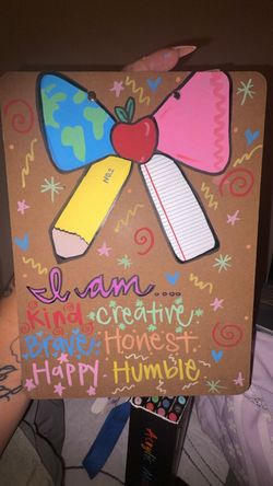 Hand-painted back to school clipboards