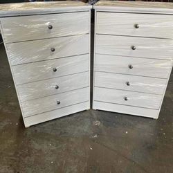 White 5 Drawers Set