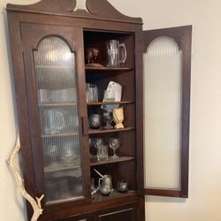 A Solid Walnut hand Carved corners Unit Stands Almost 7-1/2 High Probably 8 And Aprox  3-01/2 Wide