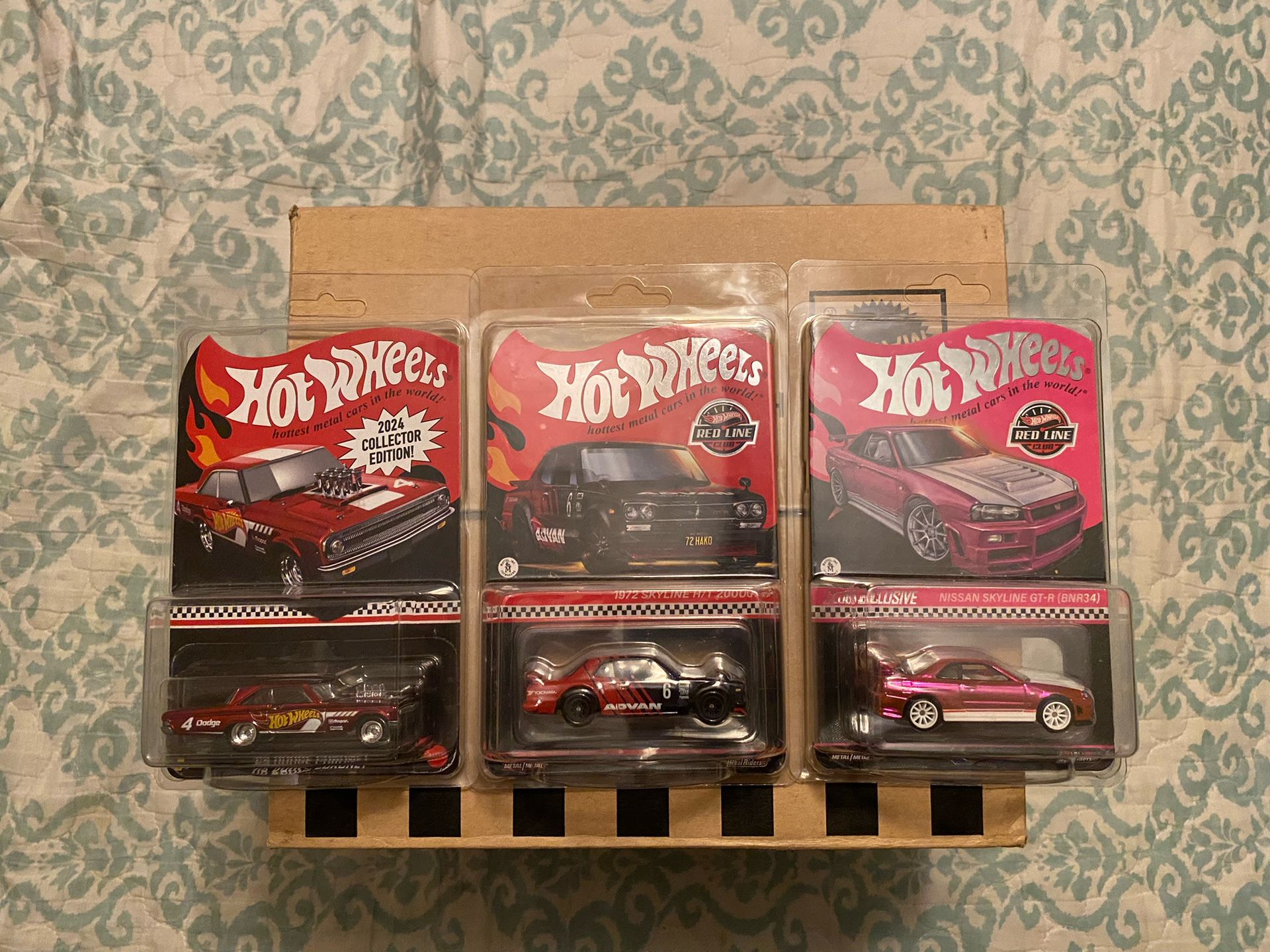 Hot Wheels 3 Red Line Cars