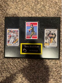 Terry Bradshaw 3 cards mounted