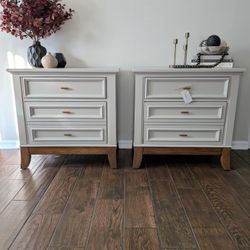 Set of (2) Oversized Nightstands / End Tables