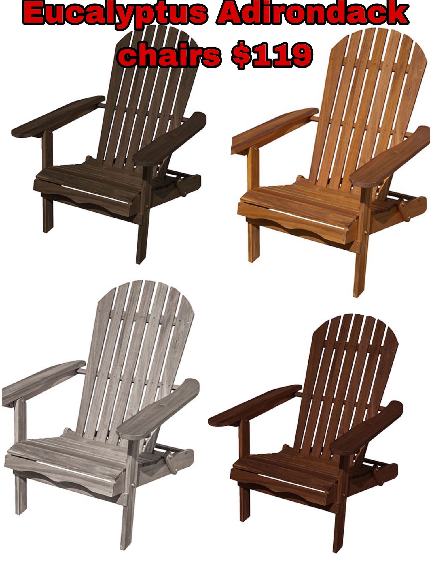 Wooden Foldable Adirondack Chairs