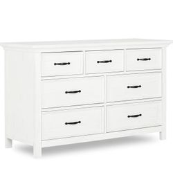 White 7 Drawer Dresser