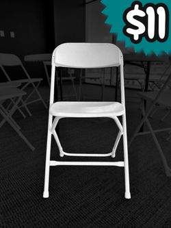 Silla Nueva Blanca De Plastico Para 800 libras 