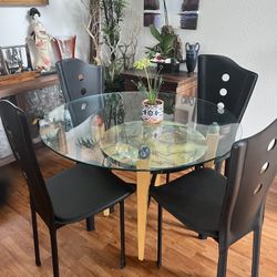  Dining Table With  Black Chairs