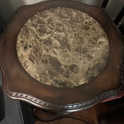 Vintage Solid Wood Lamp Table with Drawer