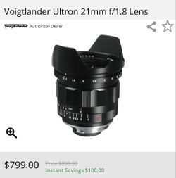 Voigtlander 21mm F1.8