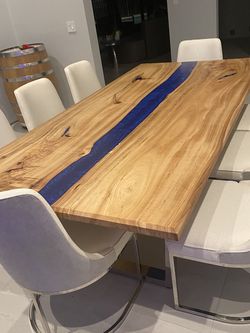 Dining Table / Wood And Resin / Order Your Size And Ask The Price 