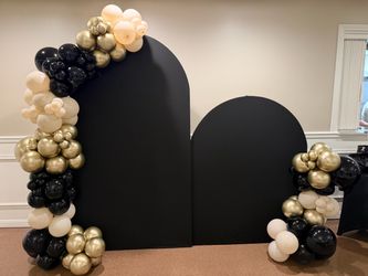 Black & Gold Balloon Garlands
