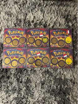 Lot/6- 1999 Hasbro - Pokemon Battling Coin Game - 3 Mystery Coins Each