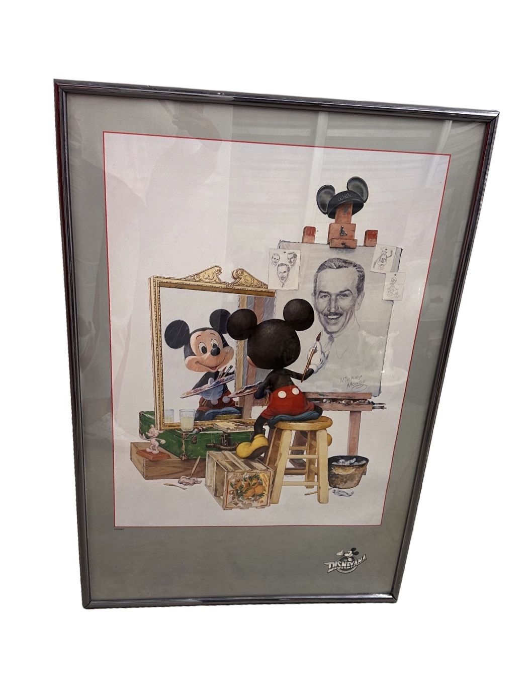 Walt Disney Vintage 1993 Framed Art Disneyana 37x25 Disneyland Fine Art Mickey