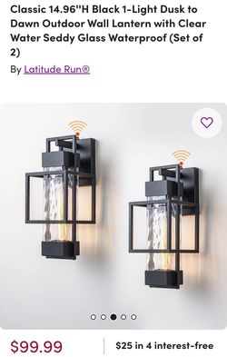 2 Pack outdoor light fixtures wall mount/ 2 Lamparas para exterior
