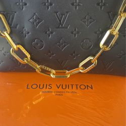 SIDEBAG LV black Gold Chain 