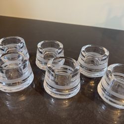 Kate Spade Votive Candle Holders “Library Stripe” Set Of 6