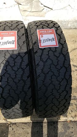 Two matching heavy-duty general tires for sale LT 235/85/16