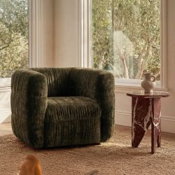 Robson Dark Green Swivel Chair