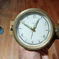 Vintage Art Deco Brass Clock 