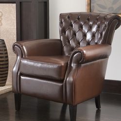 Faux Leather Arm Chair