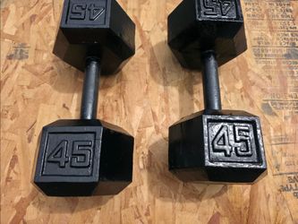 2 Dumbbells 45lbs. Each $60