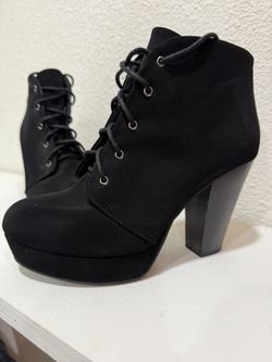 High Heel Ankle Boot Platform Lace Up Booties
