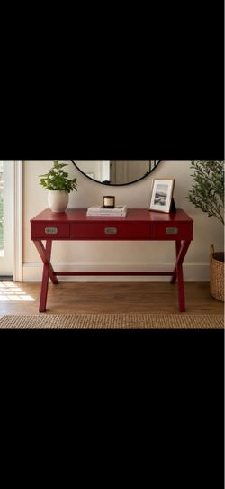 Red Console Table/ 3 drawer