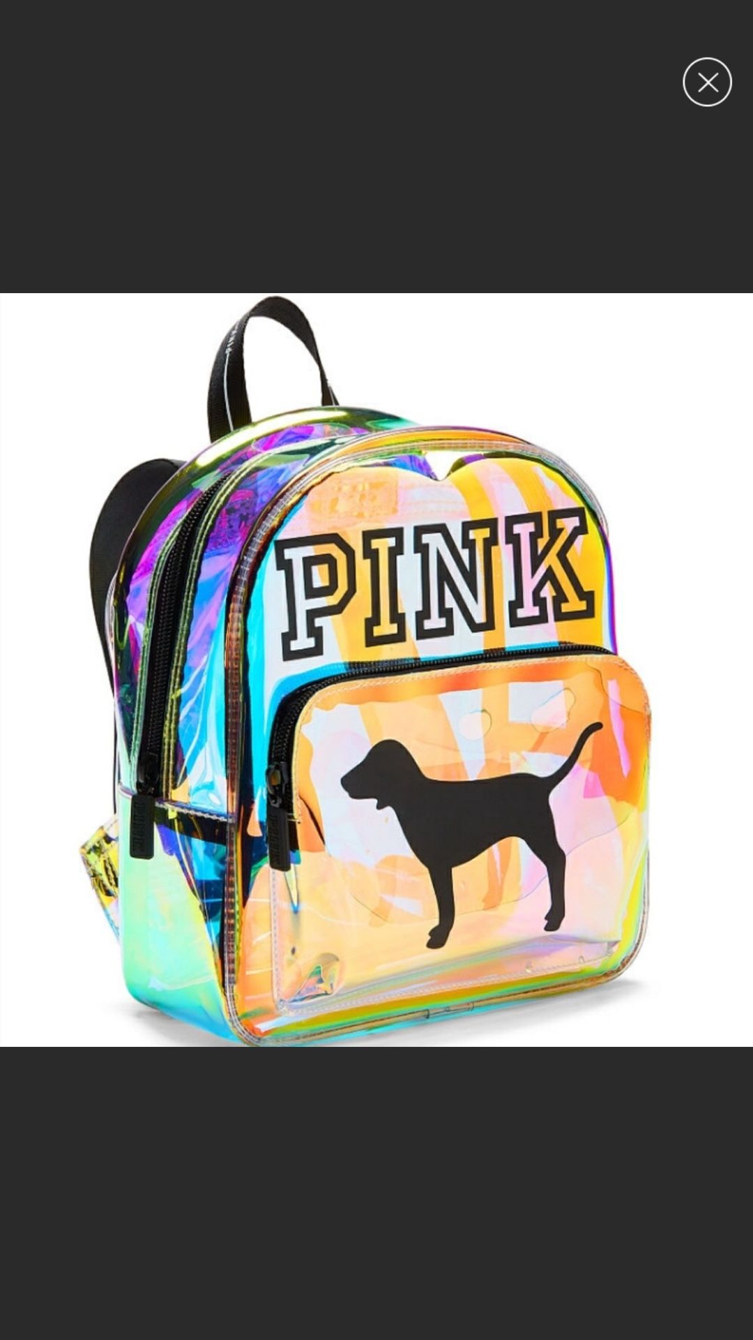 PINK VS Mini Shine Iridescent Backpack