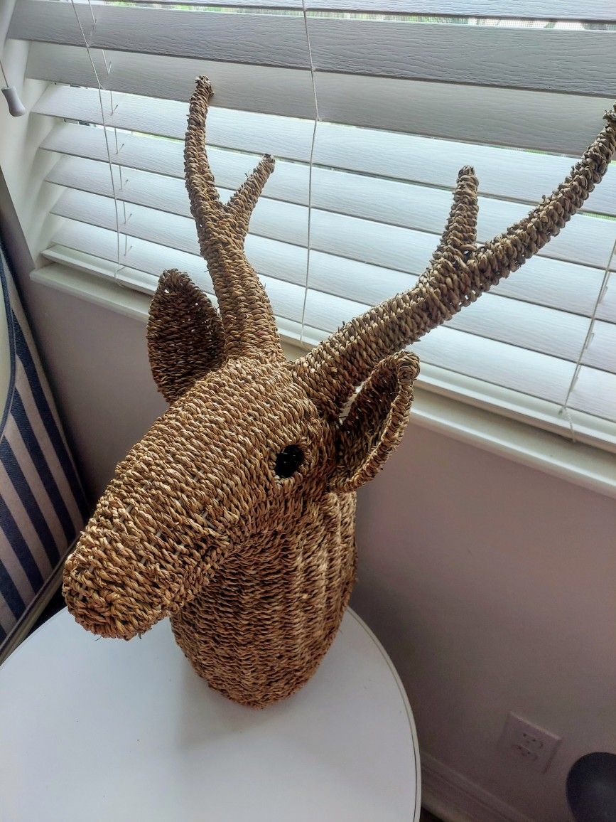 Handwoven Deer Wall Decor 