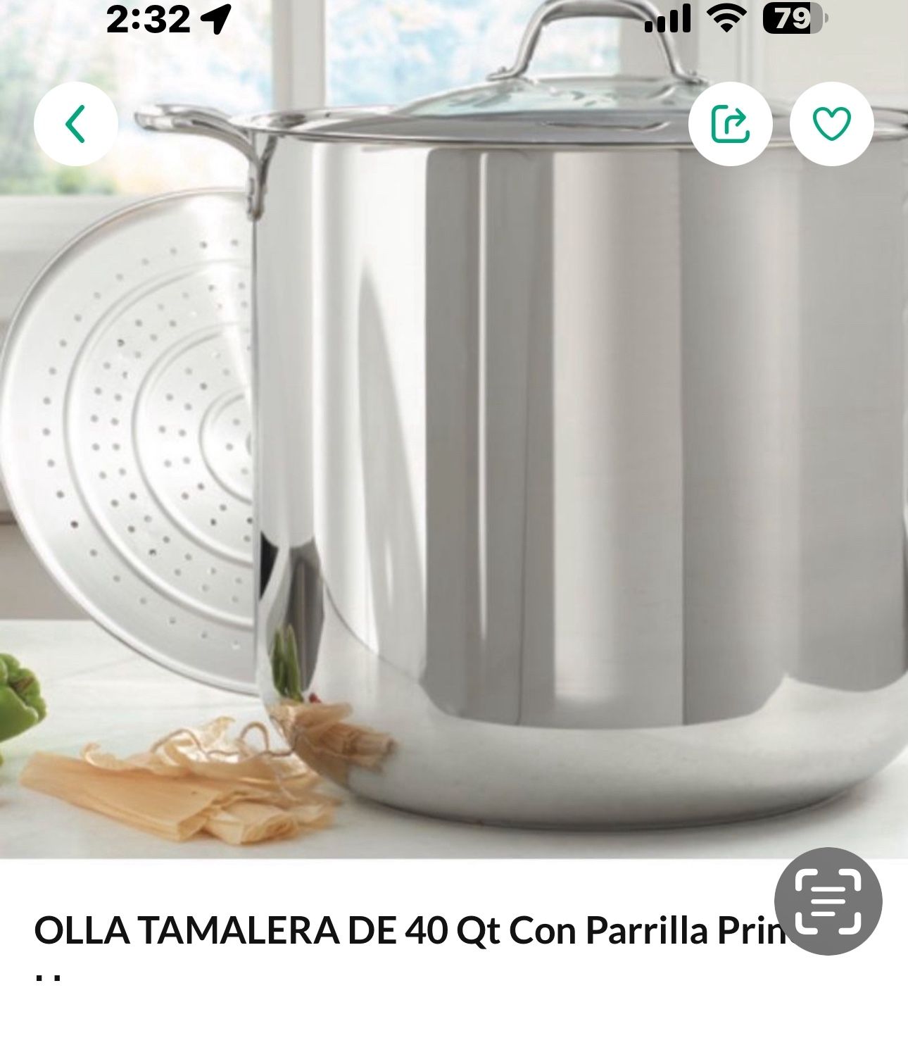 Olla Ba Porera De 40 Cuartos Con Divisor
