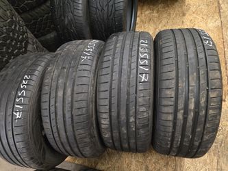 4 Tires 225.55.17 Radar Dimax 90 % Tread Dot 2523