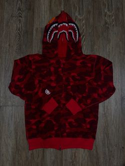 Red Bape Zip up Hoodie