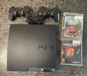 PS3 Slim w/ Minecraft game