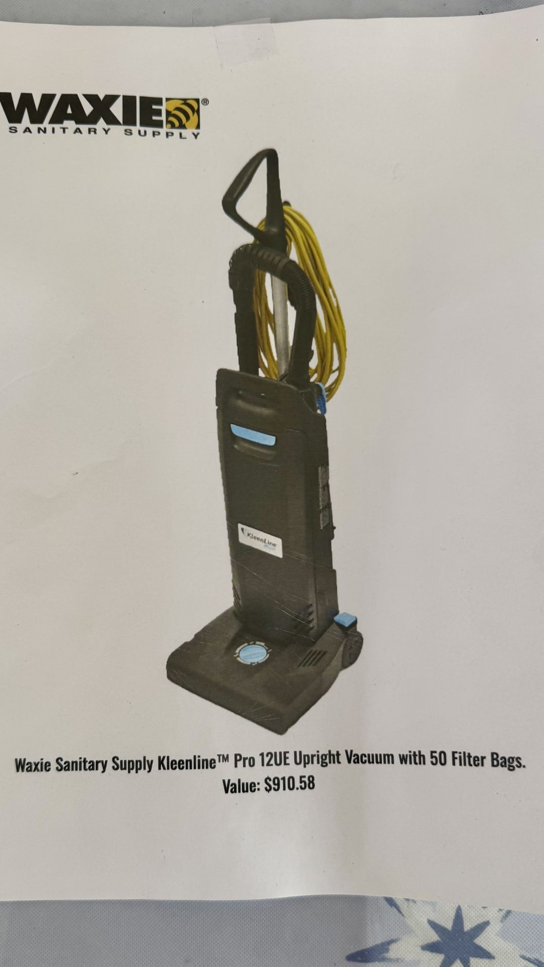 New ! KleenLine Pro 12UE Upright Vacuum 