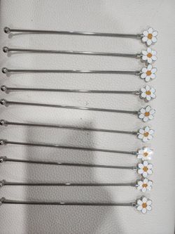 LemonRoad 10 Pcs Coffee Stirrers Daisy