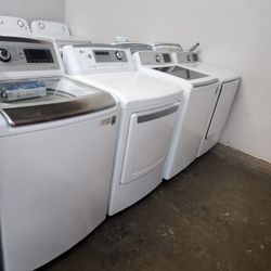 LG SET STEAM WASHER AND ELECTRIC DRYER LARGE 