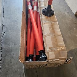 48" Traffic Cones 8-Pack with Heavy-Duty Spring Base - Road Safety & Parking Lot Delineators for Construction Zones, Highways - OrangeStar
