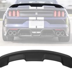 Fits 15-22 Ford Mustang Coupe GT500 Style Matte Black Trunk Spoiler