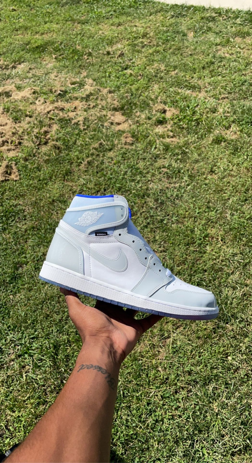 Zoom White Racer Blue Jordan 1