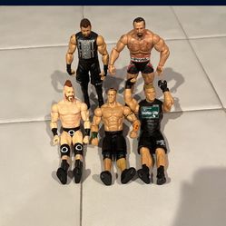 5 WWE figures