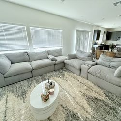Large Grey Sectional Couch
