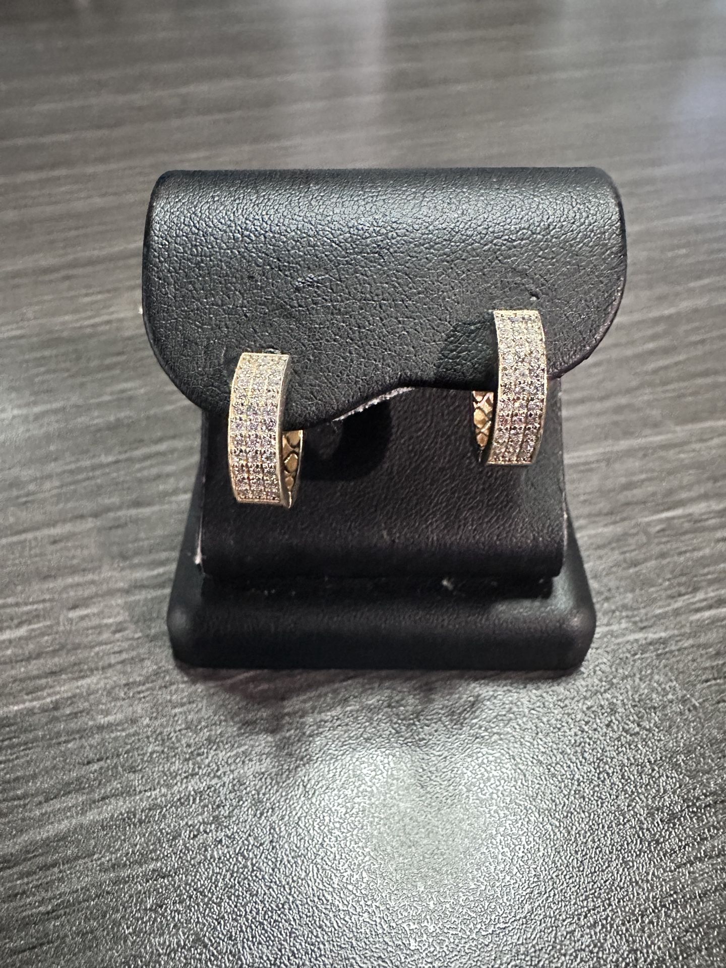 Diamond Huggies Yellow Gold