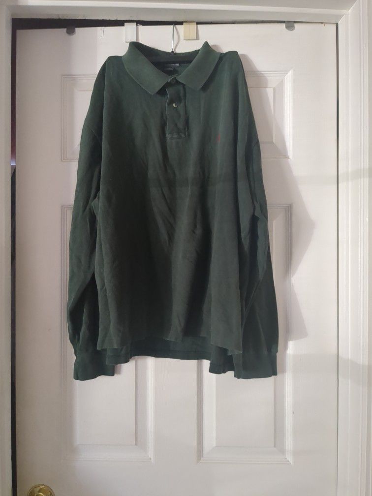 Ralph Lauren Long Sleeve Polo Green Size XL