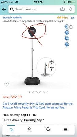 MaxxMMA Speed-Adjustable Freestanding Reflex Bag Kit (BAG HAS A HOLE)